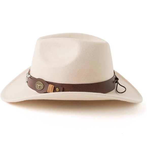 Classic Cowboy hat with wide belt - Picture 3 of 4